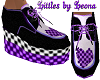 Kids Goth Shoes purple