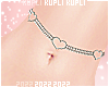 $K Heart Belly Chain