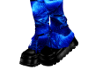Minxtress Fur Boots Blue