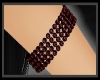 garnet n leather armband