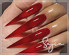 Ⓢ Long Red Nails