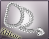 K silver heart chain