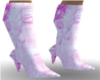 Pink and White Boots