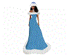 Santa Baby Blu Fur Dress