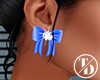 ♰| Blue Ribbon Earring