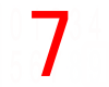 MAU/RED NUMBER "7" SEVEN