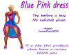 Blue Pink party dress