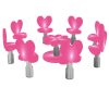 Pink PVC Heart Set
