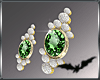 ^M^ Emerald/Dia Earrings