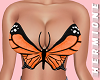 Orange butterfly top