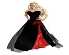 black/red evening gown