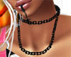 [J] Black neck chain