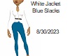 [BB] White Jacket - Blue