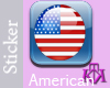 American Button sticker