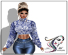 Blinged Crop Sweater Blu