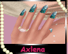 AXl Aqua &Silver Nails