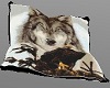 eagle wolf pillow