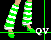 [QV]Green white Socks