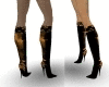 ~Y Knee High Gold Boots