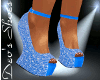 {D} Blue Glam Heels