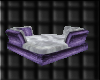 Purple and silver couch