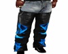 Jeans w/Blue Flame Chaps