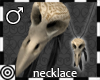 *m Crow Skull Necklace M