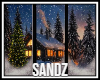 S. Anim Xmas Snow Window