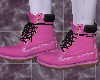 Pink Tim Boots
