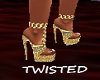 Dazzled Gold High Heels