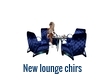 New blue lounge chirs