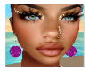 lilac ball earring