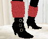 Strapped boots black-red