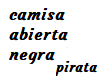 camisa negra pirata