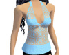 Cut Out Halter Ice Blue