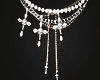 $ Roza crosses necklace