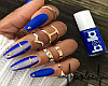 blue n gold nails