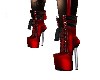RED/CHROME HEEL BOOTS