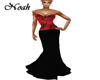 black&red gown