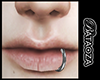 Left lip ring piercing