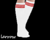 White/Red Knee Socks