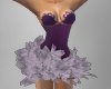 purple feather dress