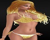 Gold bikini top