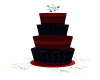 Birthday cake red blue