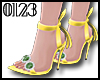 *0123* Yellow Bow Heels
