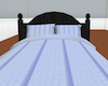 Bed blue with black