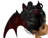 red black bat wing hair