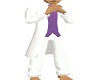 white and purple tux