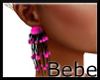 Pink and Black Earrings