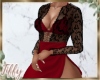 T!| Rose Red Lace Dress